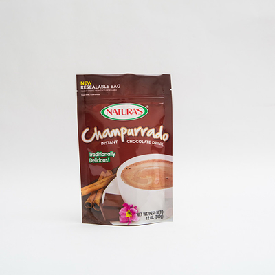 340g Champurradoの立場の袋のジッパーが付いている即刻のHocolateパッキング袋