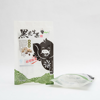 180gは注文のプラスチック食糧が102ミクロンを袋に入れる袋のフルーツの上のピーナツ立場を焼いた