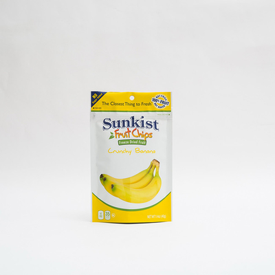 1.4oz乾燥したバナナは食品包装のジッパーが付いている再生利用できる立場の袋を欠く