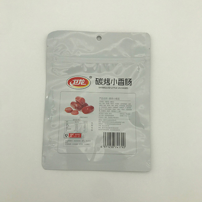 食品包装袋のための180g AL7のプラスチック袋はジッパーが付いている焼かれたソーセージを焦がす