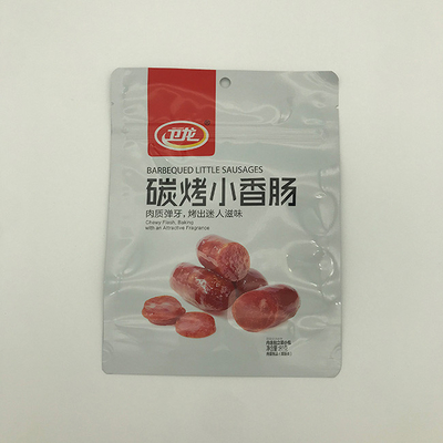 食品包装袋のための180g AL7のプラスチック袋はジッパーが付いている焼かれたソーセージを焦がす
