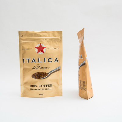 100g AL7のコーヒー注文のコーヒー豆袋の上の包装袋のアルミ ホイルの立場