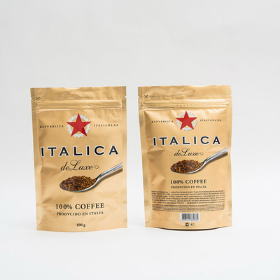 100g AL7のコーヒー注文のコーヒー豆袋の上の包装袋のアルミ ホイルの立場