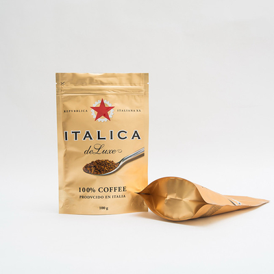 100g AL7のコーヒー注文のコーヒー豆袋の上の包装袋のアルミ ホイルの立場